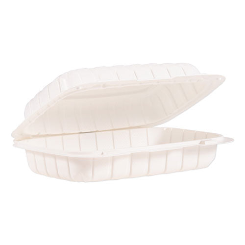 ProPlanet Hinged Lid Containers, Hoagie Container, 6.5 x 9 x 2.8, White, Plastic, 200/Carton-(DCC206MFPPHT1)