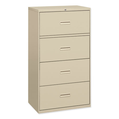 400 Series Lateral File, 4 Legal/Letter-Size File Drawers, Putty, 36" x 18" x 52.5"-(BSX484LL)