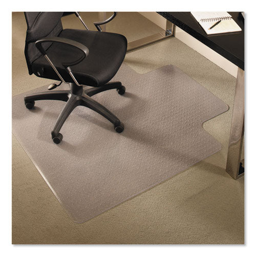 EverLife Chair Mats for Medium Pile Carpet with Lip, 45 x 53, Clear-(ESR122173)