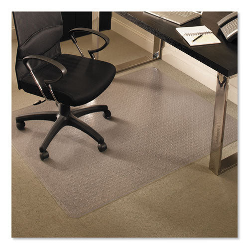 EverLife Chair Mats for Medium Pile Carpet, Rectangular, 46 x 60, Clear-(ESR122371)