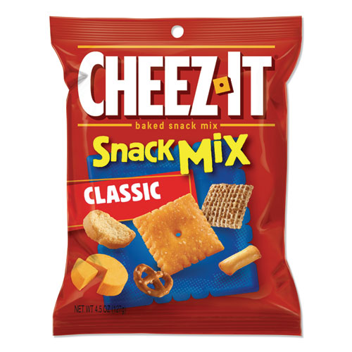 Cheez-it Baked Snack Mix, Classic Cheese, 4.5 oz Bag, 6/Pack-(KEB57715)