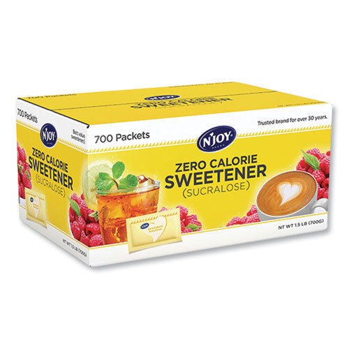 Yellow Sucralose Zero Calorie Sweetener Packets, 1 g Packet, 700 Packets/Carton-(NJO83531)