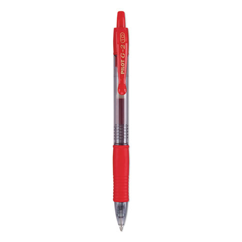 G2 Premium Gel Pen, Retractable, Bold 1 mm, Red Ink, Smoke Barrel, Dozen-(PIL31258)