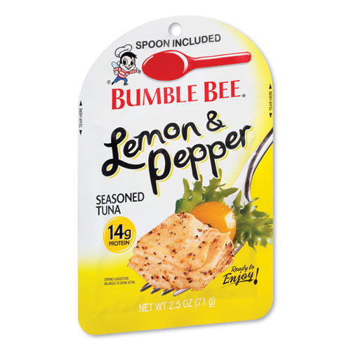 Ready to Enjoy Seasoned Tuna, Lemon and Pepper, 2.5 oz Pouch, 12/Carton-(BBYKAR24064)