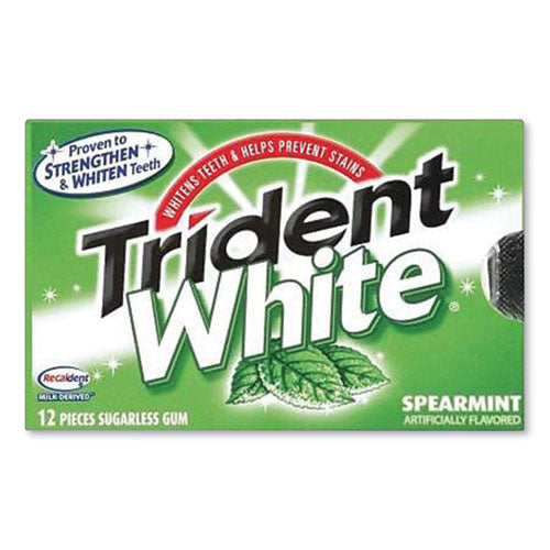 Sugar-Free Gum, White Spearmint, 16 Sticks/Pack, 9 Packs/Box-(CDBAMC67610)