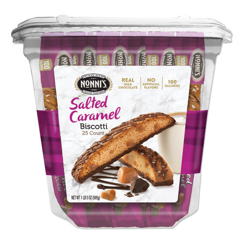 Biscotti, Salted Caramel, 0.85 oz Individually Wrapped, 25/Pack-(NONNSD97670)