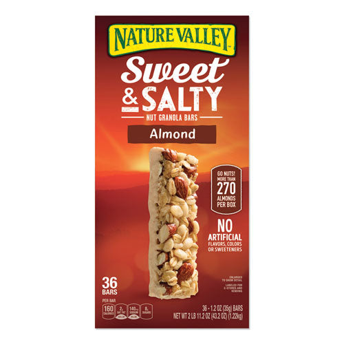 Granola Bars, Sweet and Salty Almond, 1.2 oz Pouch, 36/Box-(NVLGEM10413)
