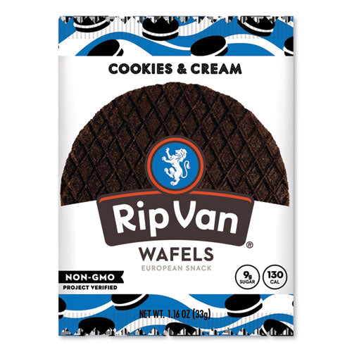 Wafels - Single Serve, Cookies and Cream, 1.16 oz Pack, 12/Box-(RVWRVW00388)