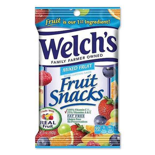 Fruit Snacks, Mixed Fruit, 5 oz Pouch, 12/Carton-(WELPIM05098)