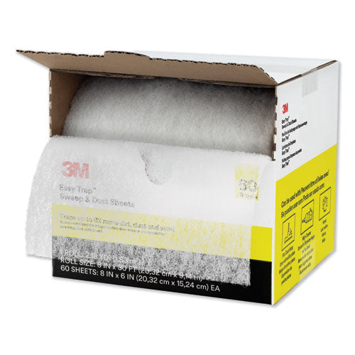 Easy Trap Duster, 8" x 30 ft, White, 60 Sheet Roll-(MMM59152W)