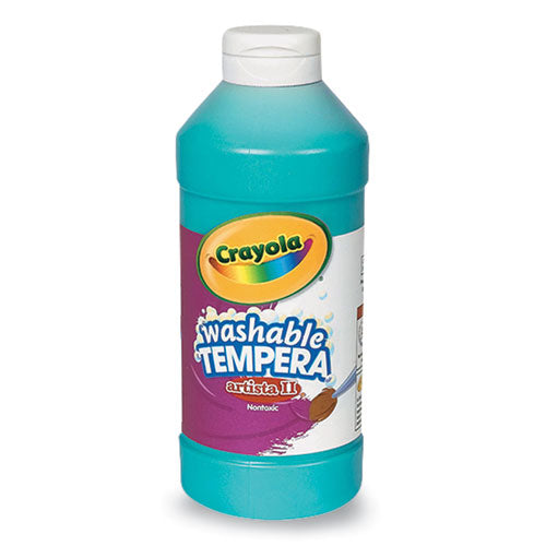 Artista II Washable Tempera Paint, Turquoise, 16 oz Bottle-(CYO543155048)