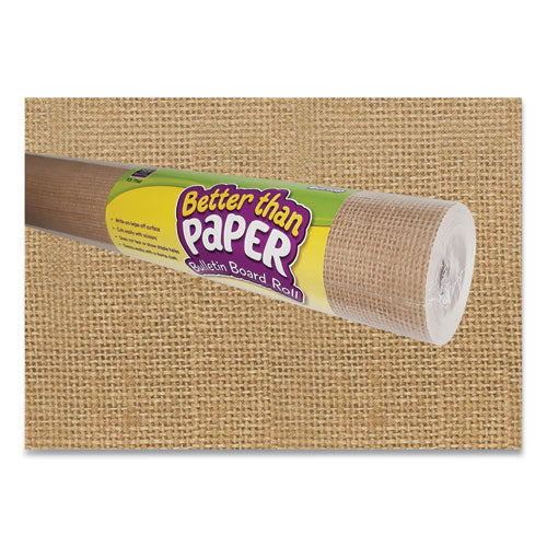 Better Than Paper Bulletin Board Roll, 4 ft x 12 ft, Burlap-(TCR77365)