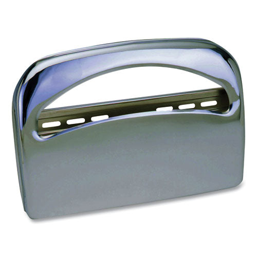 Metal Half-Fold Toilet Seat Cover Dispenser, 16.35 x 2.45 x 11.55, Chrome-(IMP25131700)