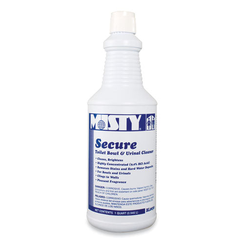 Secure Hydrochloric Acid Bowl Cleaner, Mint Scent, 32oz Bottle, 12/Carton-(AMR1038801)