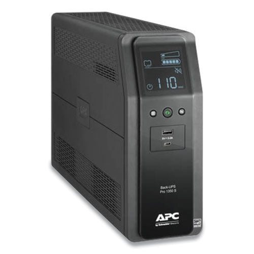 BR1350MS Back-UPS PRO BR Series SineWave Battery Backup System, 10 Outlets, 1,350 VA, 1,080 J-(SEUBR1350MS)