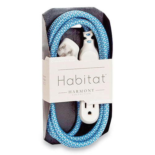 Habitat Accent Collection Braided AC Extension Cord, 8 ft, 13 A, Summer Twilight-(TSZ360417ST8ES)