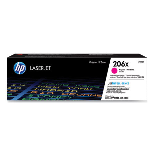 HP 206X, (W2113X) High-Yield Magenta Original LaserJet Toner Cartridge-(HEWW2113X)