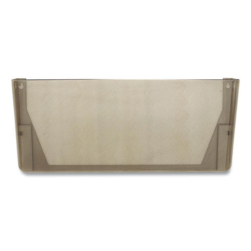 Plastic Wall-File Pocket, One Pocket, Legal/Letter Size, 16.19" x 4.13" x 7", Smoke-(OIC21441)