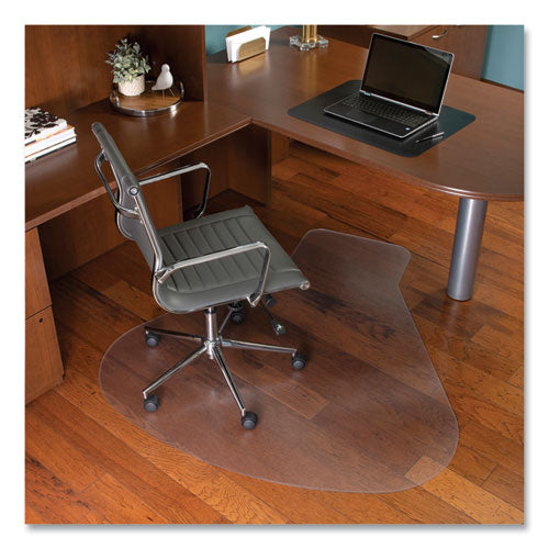 EverLife Workstation Chair Mat for Hard Floors, With Lip, 66 x 60, Clear-(ESR132775)