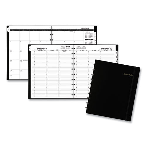 Move-A-Page Weekly/Monthly Appointment Book, 11 x 8.75, Black Cover, 12-Month (Jan to Dec): 2023-(AAG70950E05)