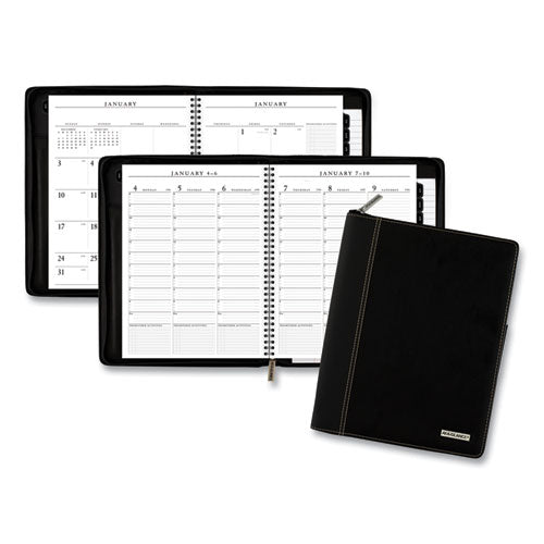 Executive Weekly Vertical-Column Appointment Book, Telephone/Address Section, 11 x 8.25, Black, 12-Month (Jan-Dec): 2023-(AAG70NX8105)