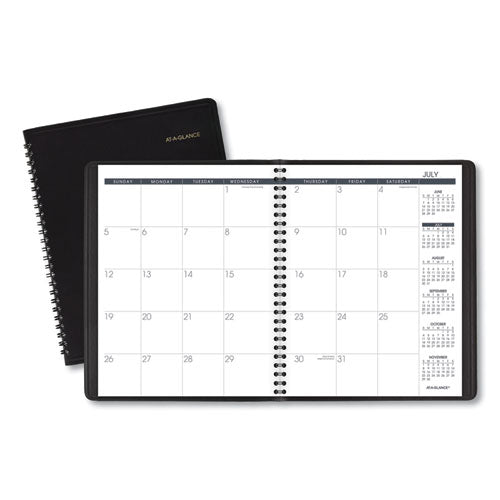 Monthly Planner, 8.75 x 7, Black Cover, 18-Month (July to Dec): 2022 to 2023-(AAG7012705)