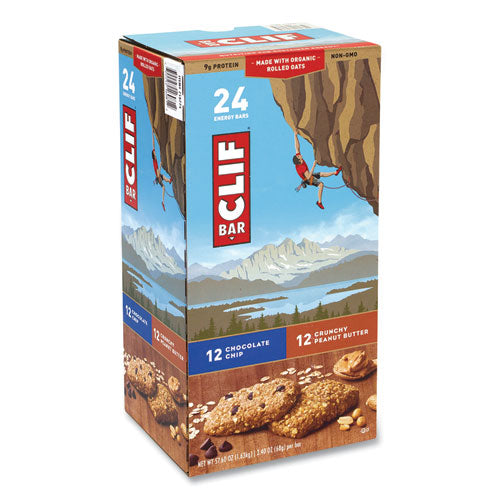 Energy Bar, Chocolate Chip/Crunchy Peanut Butter, 2.4 oz, 24/Box, Ships in 1-3 Business Days-(GRR22000438)