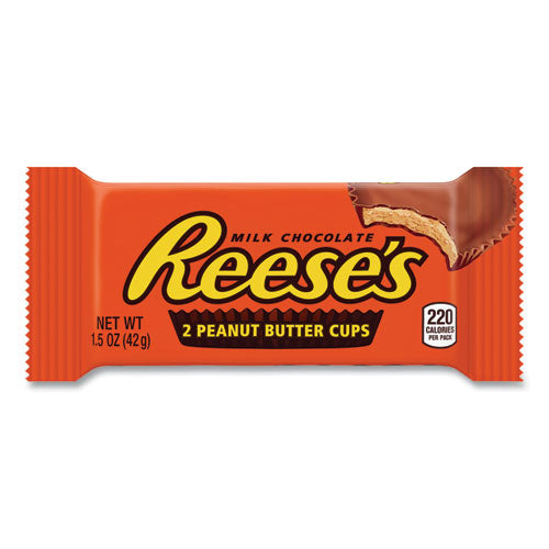 Peanut Butter Cups Bar, Full Size, 1.5 oz Bar, 2 Cups/Bar, 36 Bars/Box, Ships in 1-3 Business Days-(GRR20900149)