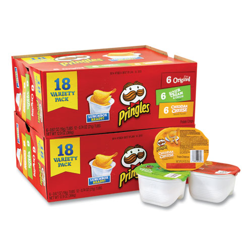 Potato Chips, Assorted, 0.67 oz Tub, 18 Tubs/Box, 2 Boxes/Carton, Ships in 1-3 Business Days-(GRR22000407)