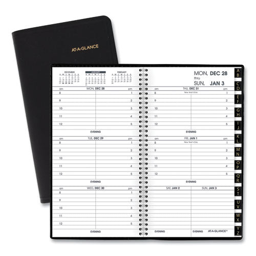 Compact Weekly Appointment Book, 6.25 x 3.25, Black Cover, 12-Month (Jan to Dec): 2023-(AAG7000805)