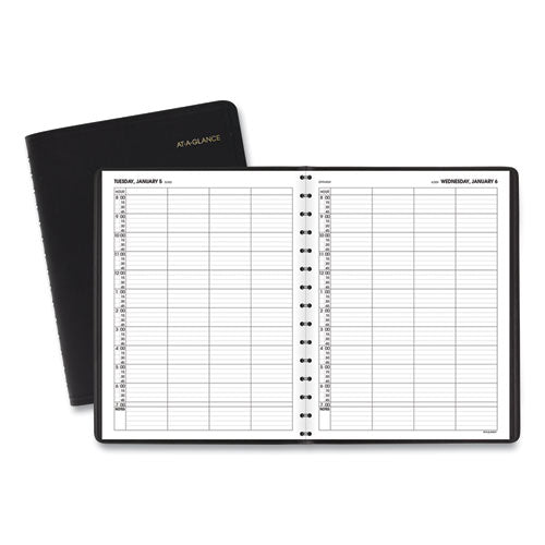 Four-Person Group Daily Appointment Book, 11 x 8, Black Cover, 12-Month (Jan to Dec): 2023-(AAG7082205)