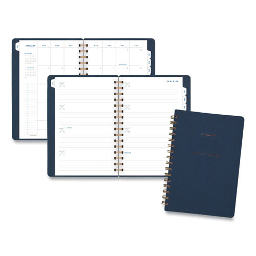 Signature Collection Firenze Navy Weekly/Monthly Planner, 8.5 x 5.5, Navy Cover, 13-Month (Jan to Jan): 2023 to 2024-(AAGYP20020)