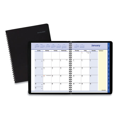 QuickNotes Monthly Planner, 8.75 x 7, Black Cover, 12-Month (Jan to Dec): 2023-(AAG760805)