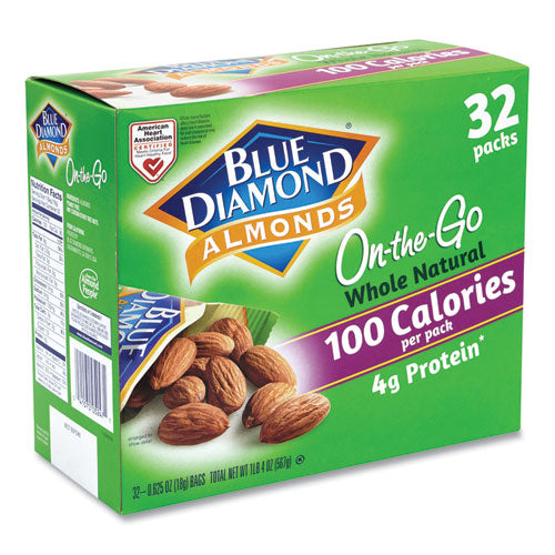 Whole Natural Almonds On-the-Go, 0.63 oz Pouch, 32 Pouches/Carton, Ships in 1-3 Business Days-(GRR22000512)