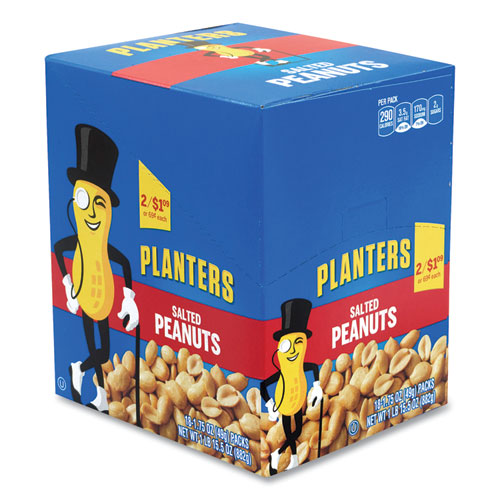 Salted Peanuts, 1.75 oz Pack, 18 Packs/Box, Ships in 1-3 Business Days-(GRR20900627)