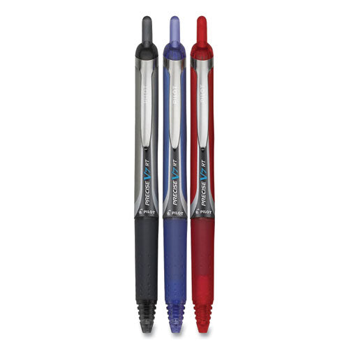 Precise V5RT Roller Ball Pen, Retractable, Extra-Fine 0.5 mm, Assorted Ink and Barrel Colors, 3/Pack-(PIL26053)