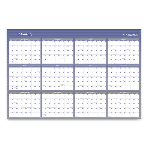 Vertical/Horizontal Erasable Quarterly/Monthly Wall Planner, 32 x 48, 12-Month (Jan-Dec): 2023-(AAGA1152)