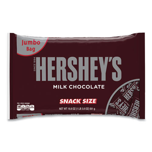 Snack Size Bars, Milk Chocolate, 19.8 oz Bag, Ships in 1-3 Business Days-(GRR24600010)