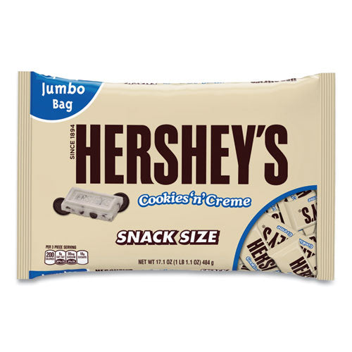 Snack Size Bars, Cookies n Creme, 17.1 oz Bag, 2/Pack, Ships in 1-3 Business Days-(GRR24600029)