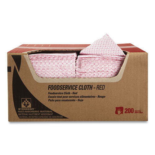 Foodservice Cloths, 12.5 x 23.5, Red, 200/Carton-(KCC51639)