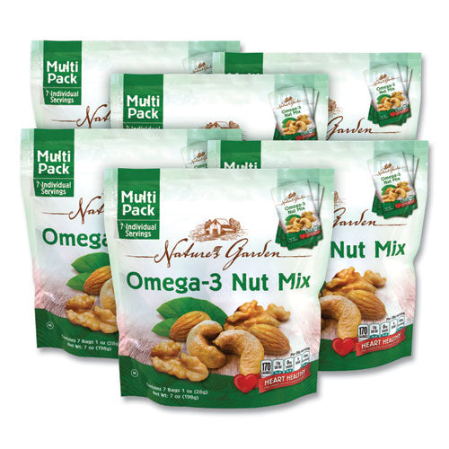 Omega-3 Nut Mix, 1 oz Pouch, 7 Pouches/Pack, 6 Packs/Box, Ships in 1-3 Business Days-(GRR29400007)