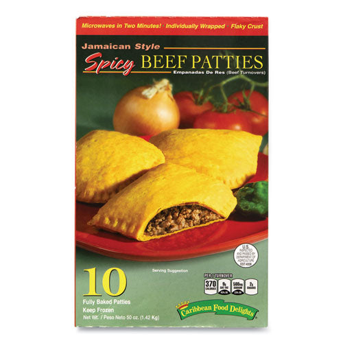 Jamacian Style Spicy Beef Empanadas, 50 oz Box, 10/Box, Ships in 1-3 Business Days-(GRR90300079)