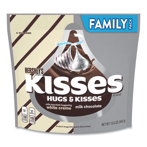 KISSES and HUGS Family Pack Assortment, 15.6 oz Bag, 3 Bags/Pack, Ships in 1-3 Business Days-(GRR24600405)