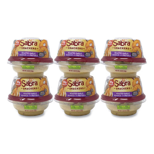 Classic Hummus with Pretzel, 4.56 oz Cup, 6 Cups/Pack, Ships in 1-3 Business Days-(GRR90200452)