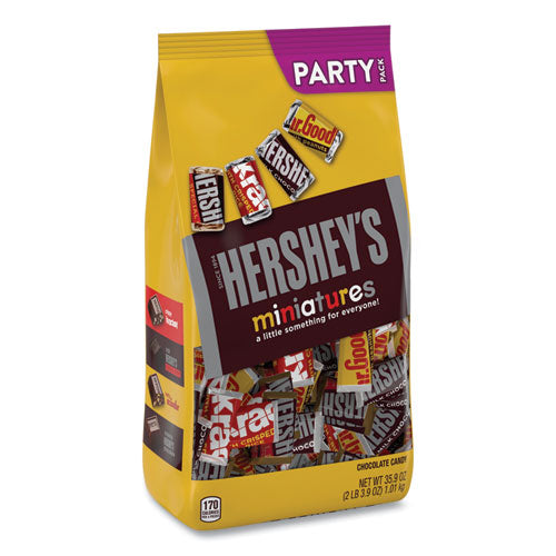 Chocolate Miniatures Party Pack Assortment, 35.9 oz Bag, 2 Bags/Carton, Ships in 1-3 Business Days-(GRR24600403)