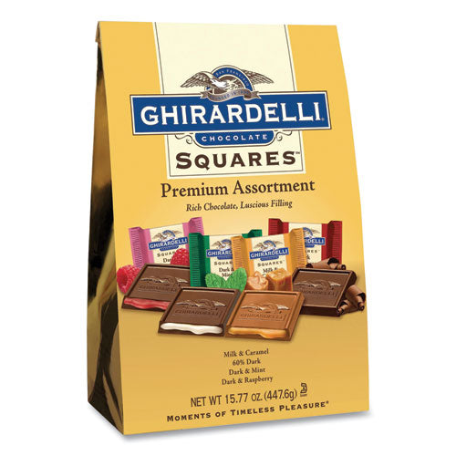 Premuim Assorted Dark and Milk Chocolate Squares, 15.77 oz Bag, Ships in 1-3 Business Days-(GRR30001036)