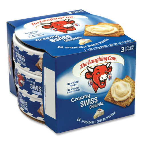 Creamy Swiss Wedge, 6 oz Tub, 3 Tubs/Pack, Ships in 1-3 Business Days-(GRR90200065)