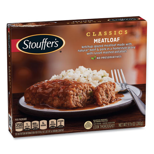 Classics Meatloaf with Mashed Potatoes, 9.88 oz Box, 3 Boxes/Pack, Ships in 1-3 Business Days-(GRR90300129)