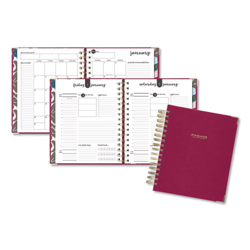 Harmony Daily Hardcover Planner, 8.75 x 7, Berry Cover, 12-Month (Jan to Dec): 2023-(AAG609980659)