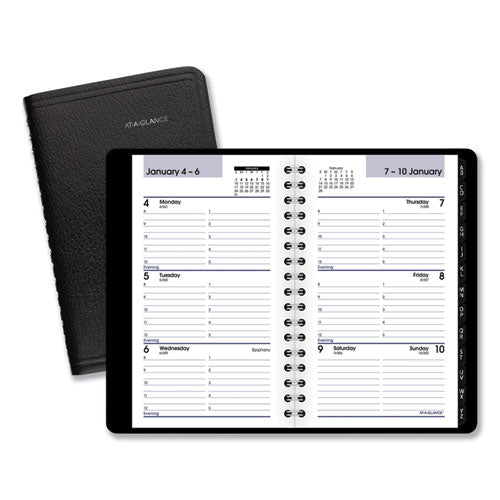 DayMinder Weekly Pocket Appointment Book with Telephone/Address Section, 6 x 3.5, Black Cover, 12-Month (Jan to Dec): 2023-(AAGG25000)